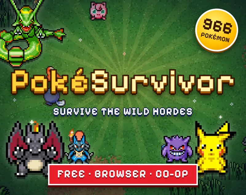 PokéSurvivor cover image from the official itch.io page